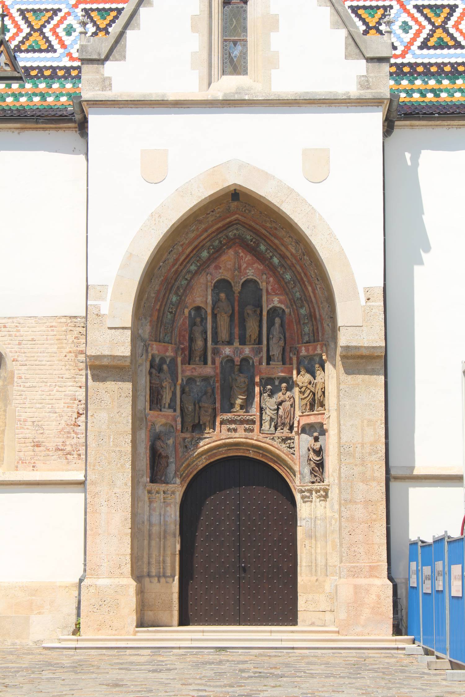 Zagreb, église Saint-Marc, porche