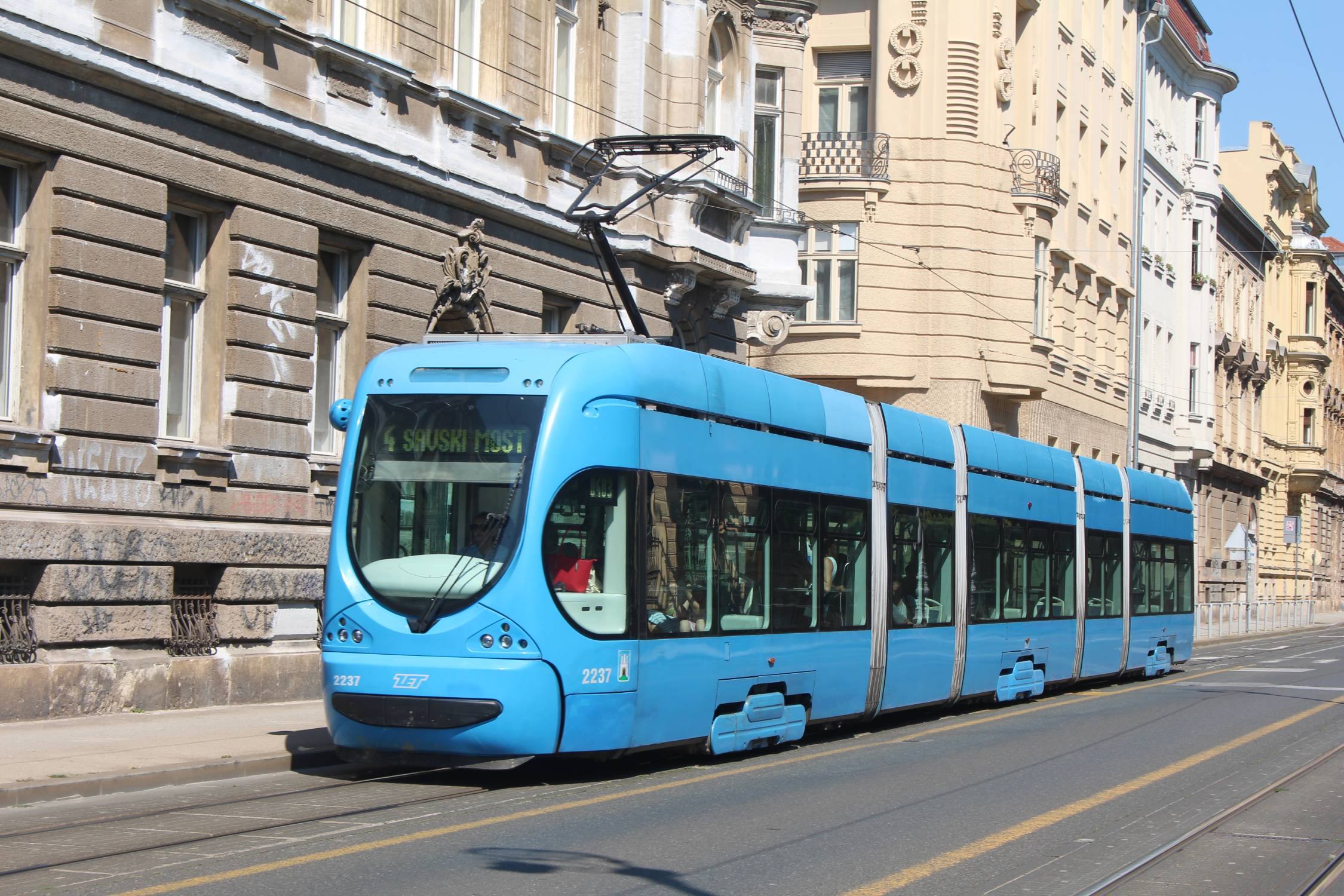 Zagreb, rue Mihanoviceca, tramway