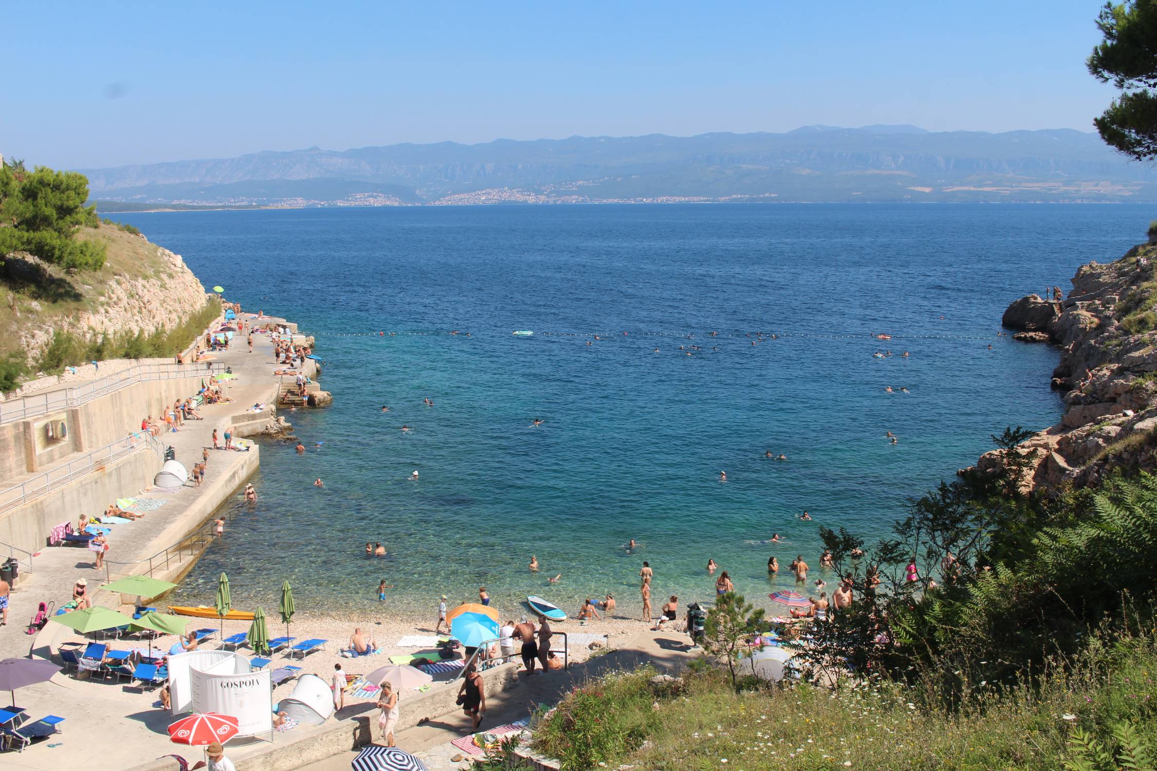 Ile de Krk, Vrbnik, plage