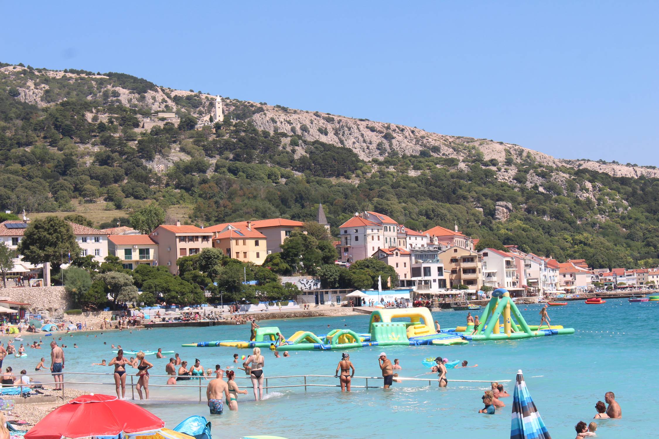 Ile de Krk, Baška, baignade