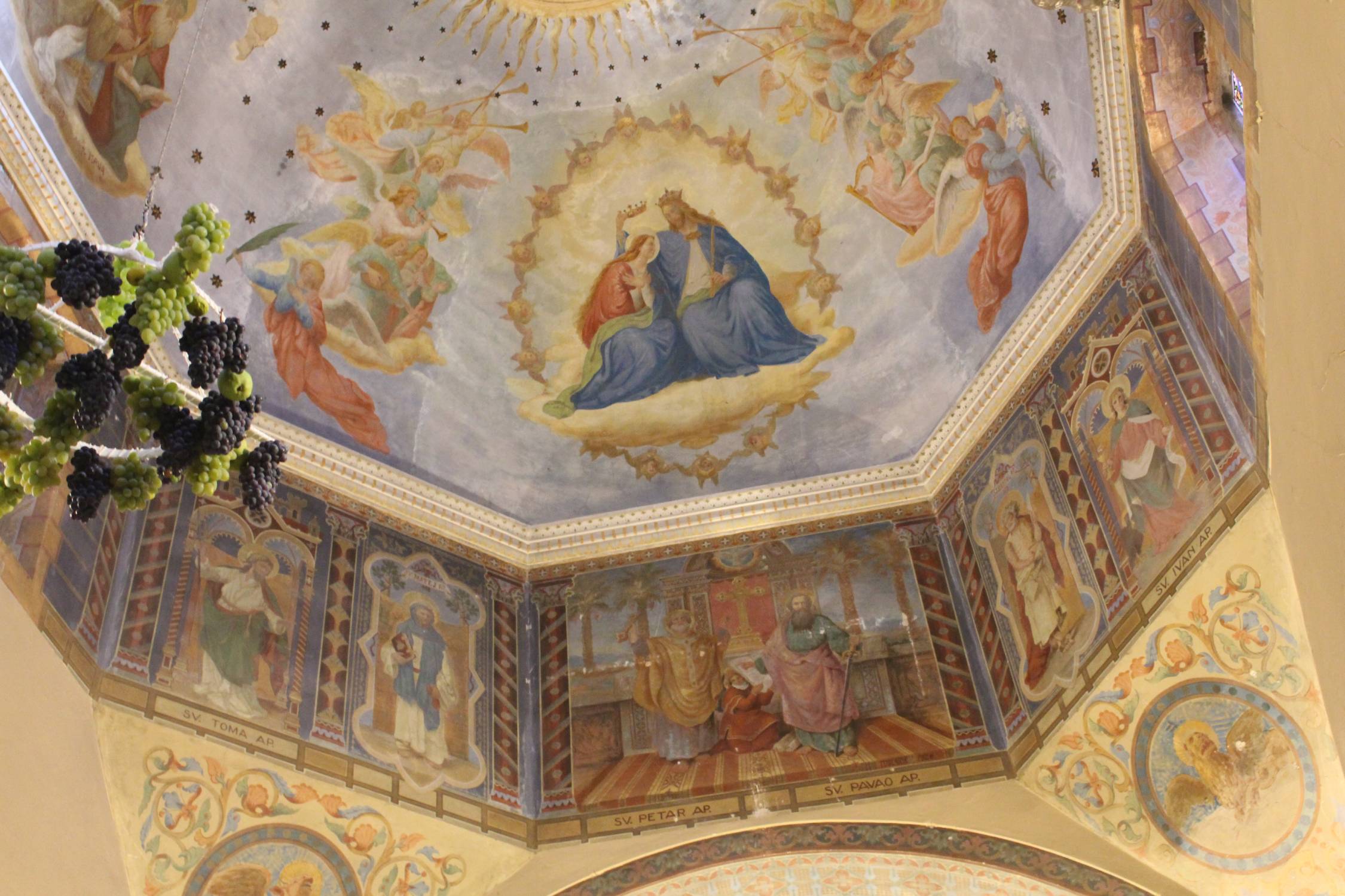 Ile de Krk, Omišalj, église de l'Assomption, plafond