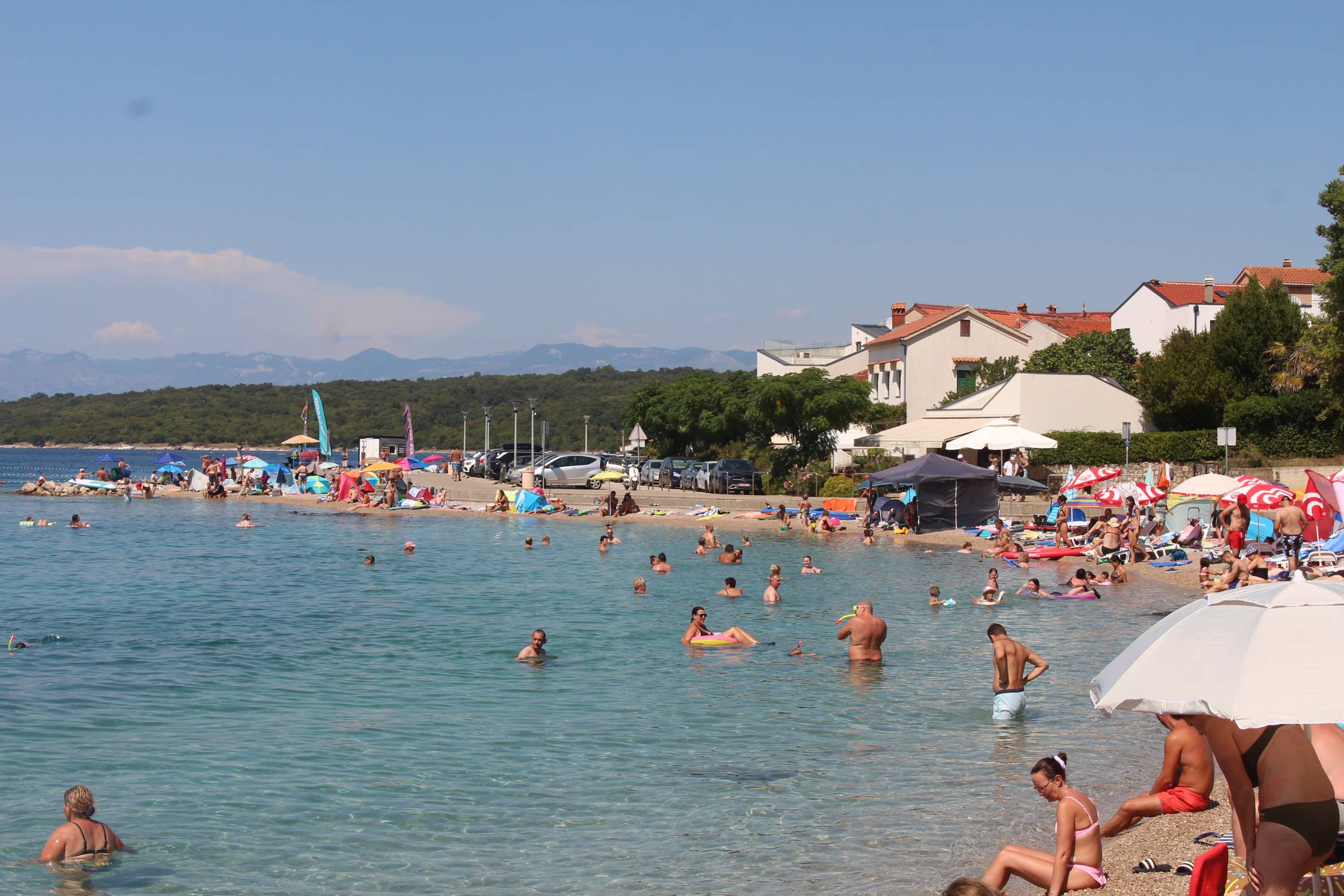 Ile de Krk, Njivice, plage