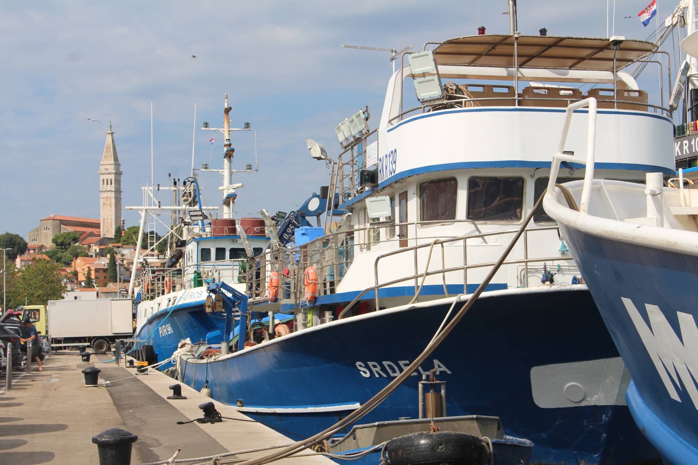 Rovinj, port, bateaux de pêche
