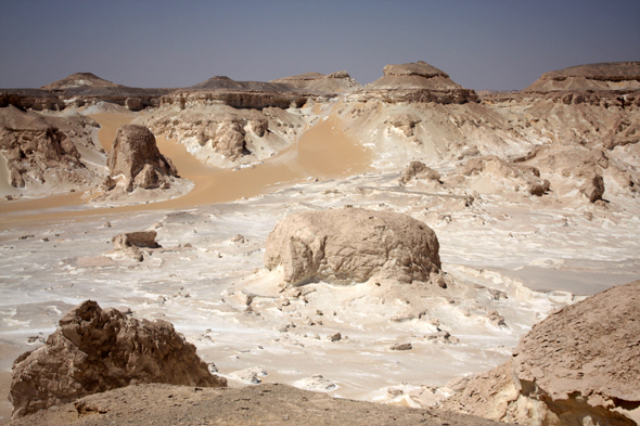 Sahara, vue, Désert Blanc, Egypte