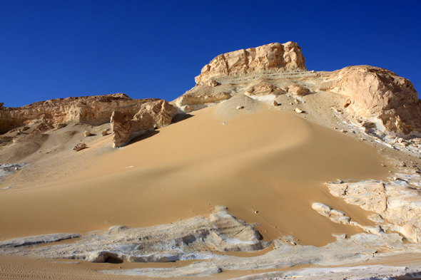 Désert Blanc, vue, Sahara, Egypte