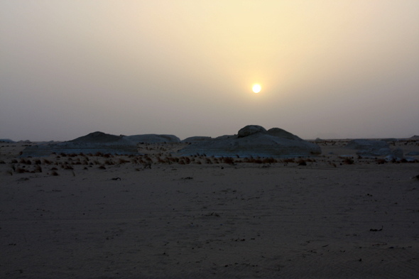 Coucher de soleil, Désert Blanc