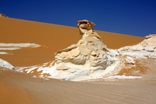 Egypte, vue, Sahara, D&eacute;sert Blanc