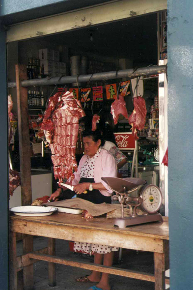 Marché, viande, Tena