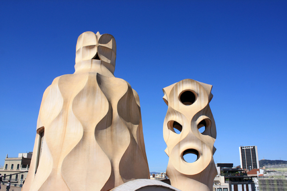 Barcelone, Casa Milà, toit