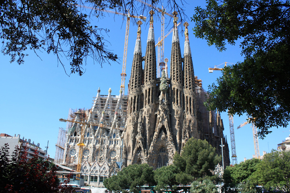 Barcelone, Sagrada Familia, vue