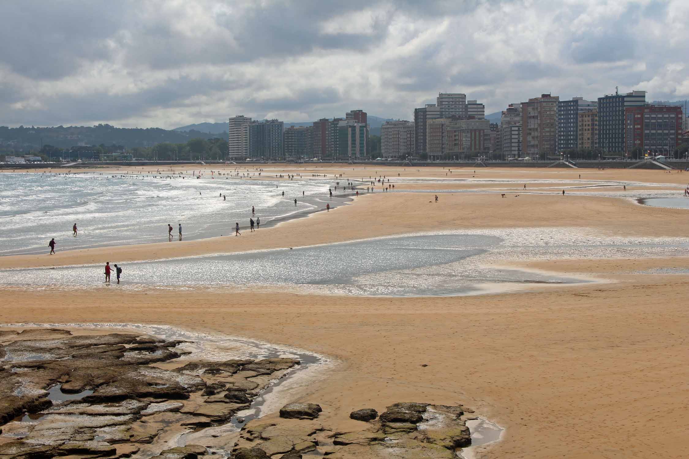 Gijòn, front de mer, plage