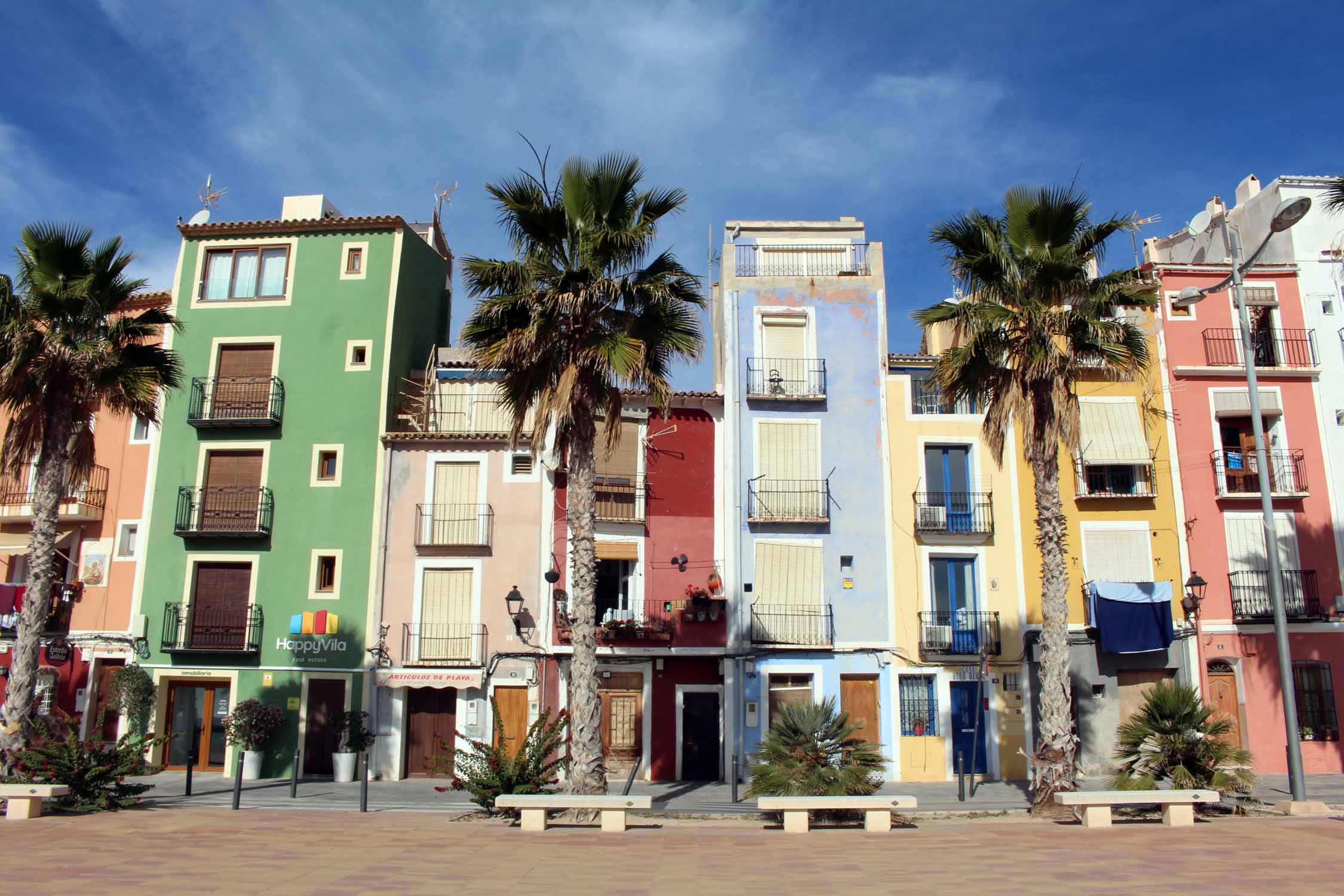 Villajoyosa, facades colorées