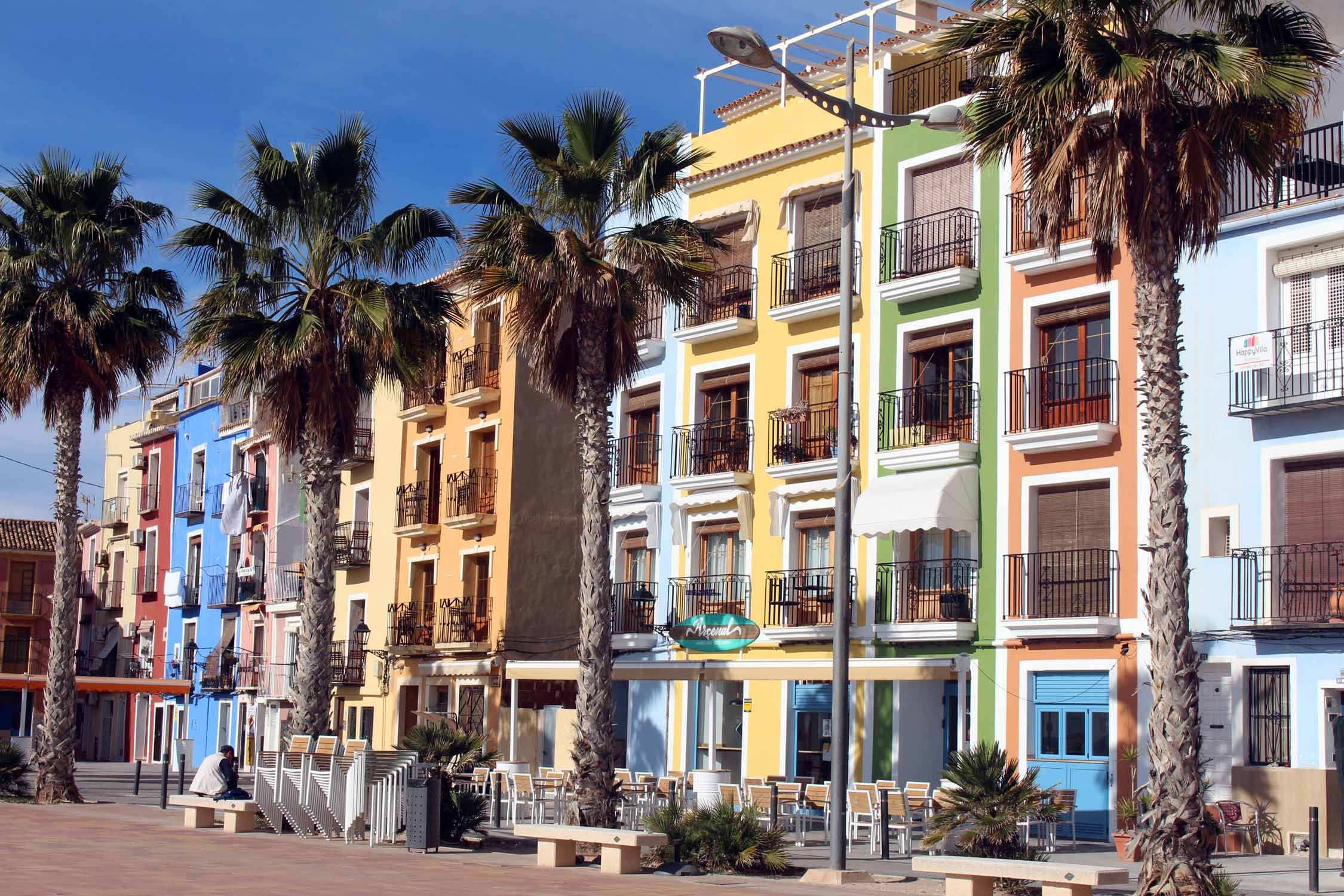 La Vila Joiosa, facades colorées