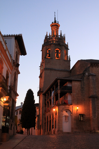 Ronda, église Santa Maria la Mayor, nuit