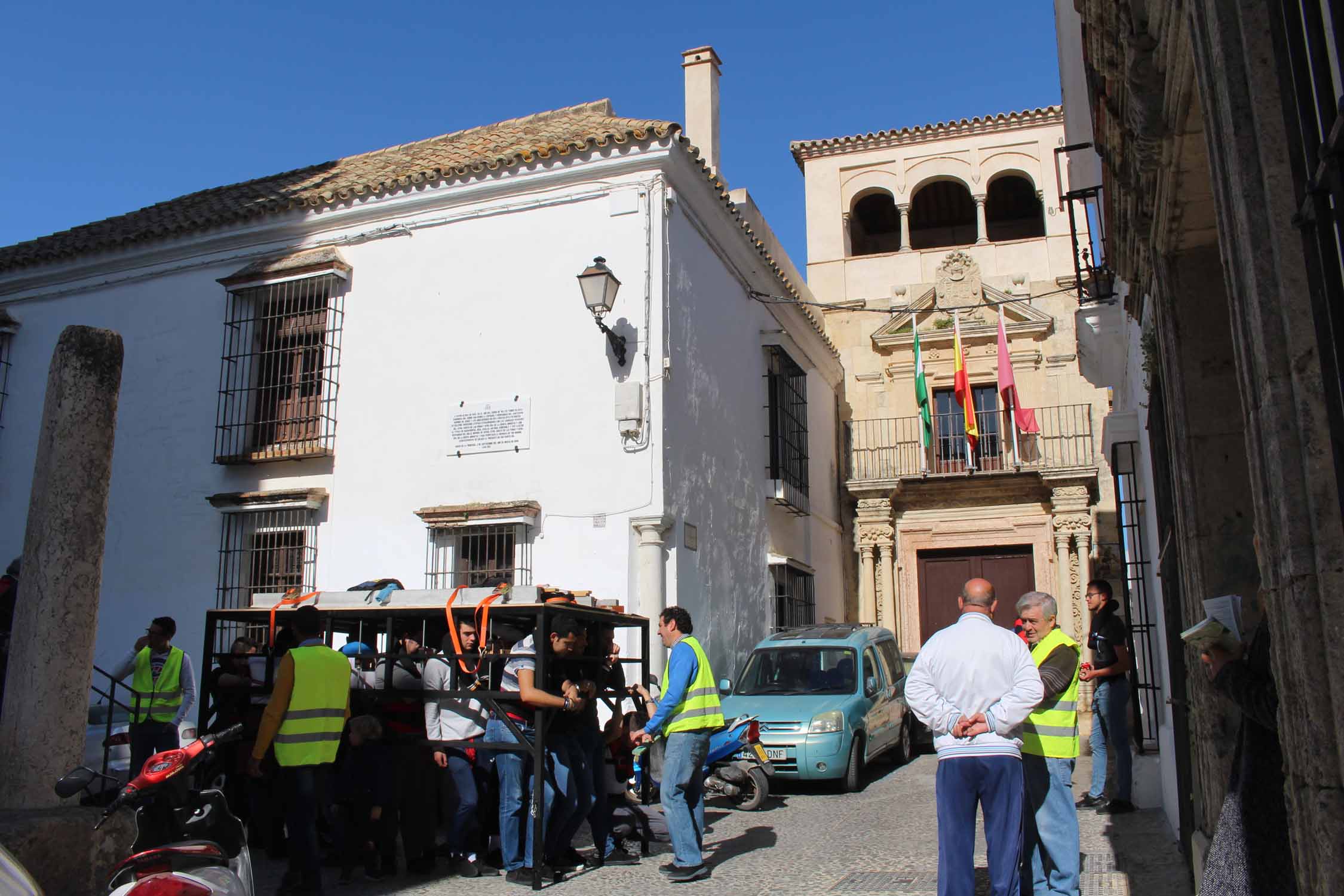 Arcos de la Frontera, Semaine Sainte, entraînement