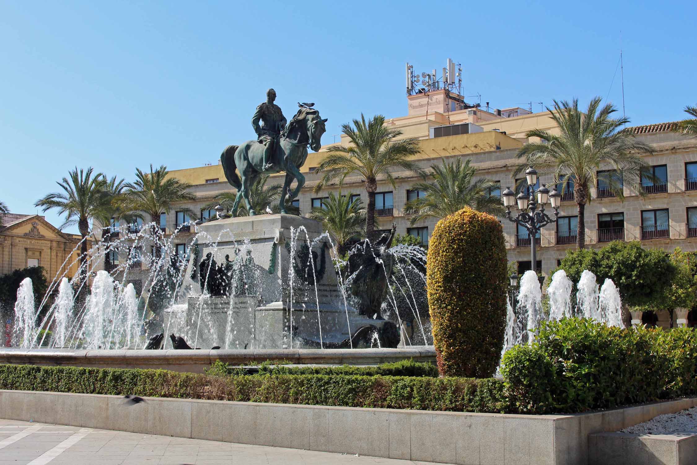 Xérès, place del Arenal, statue