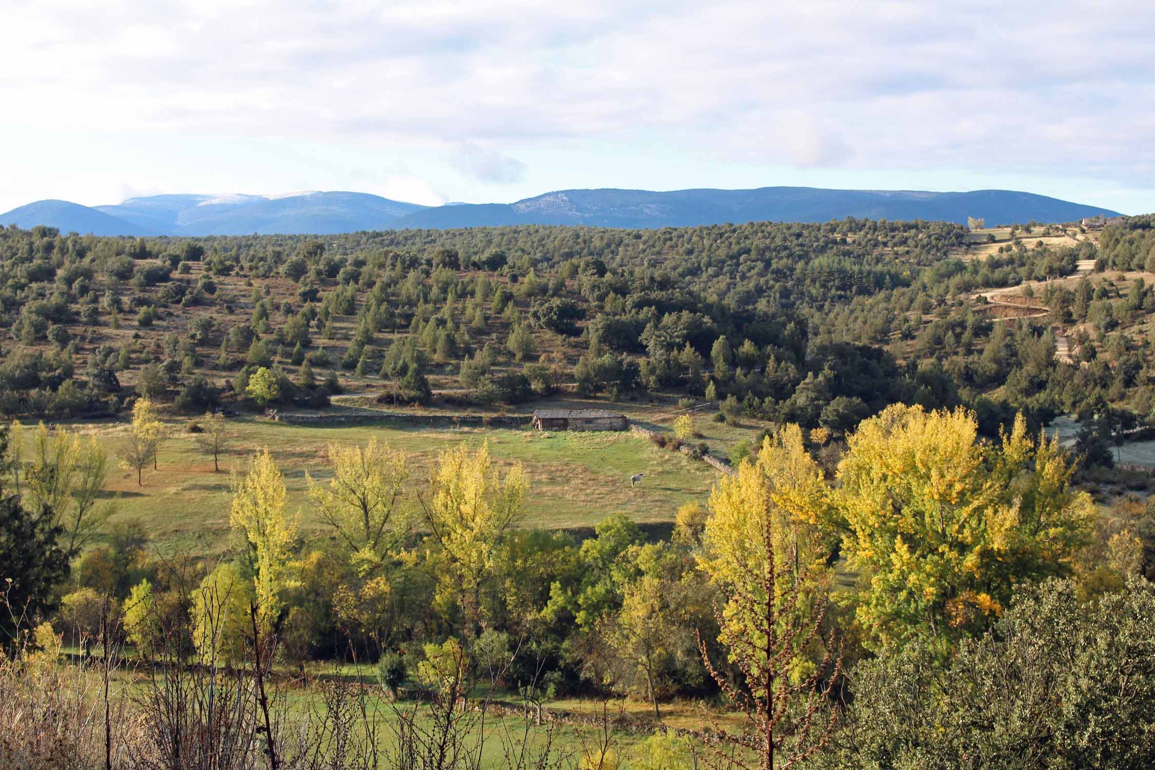 Pedraza, paysage, Guadarrama