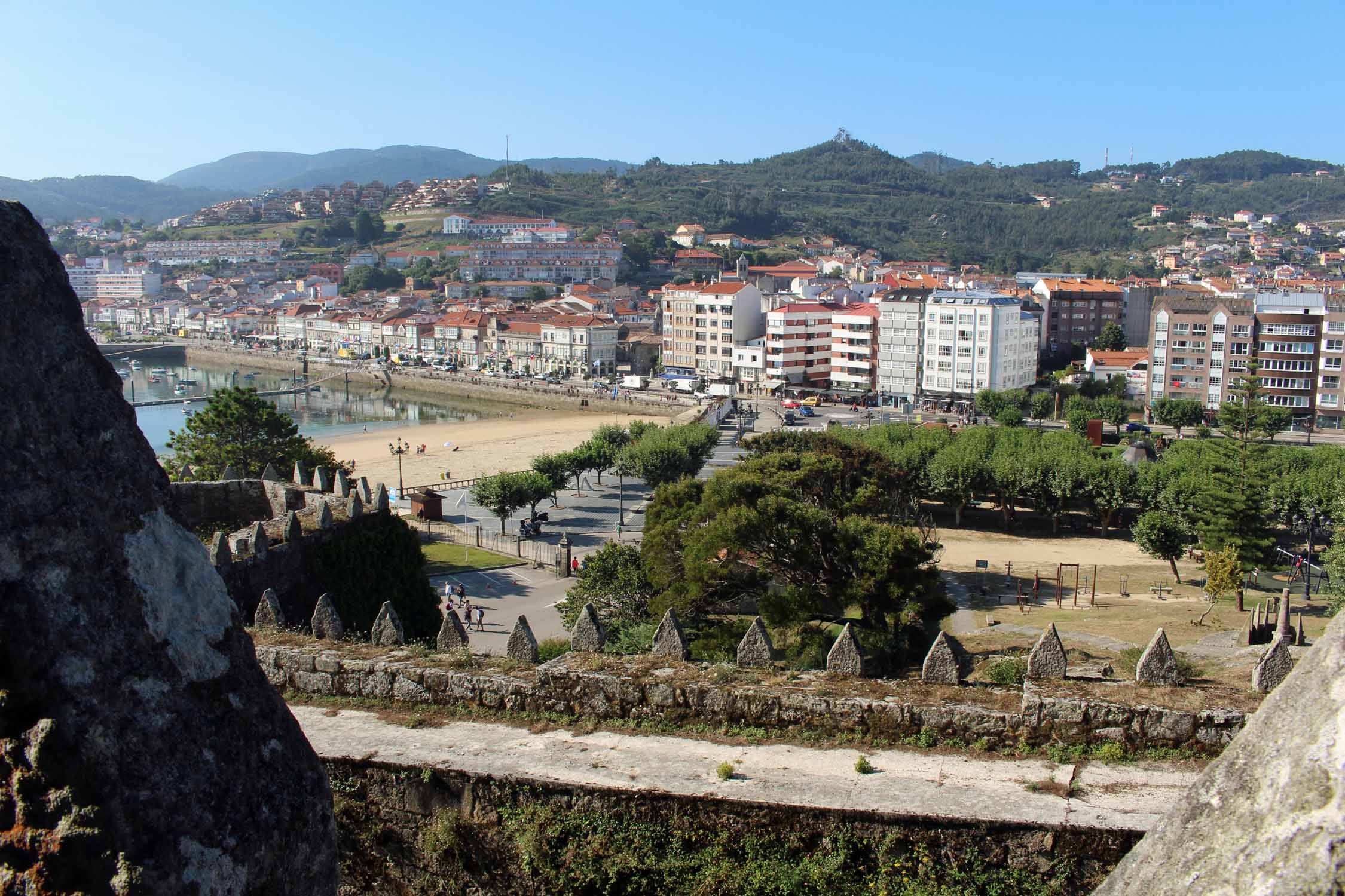 Baiona, paysage, forteresse