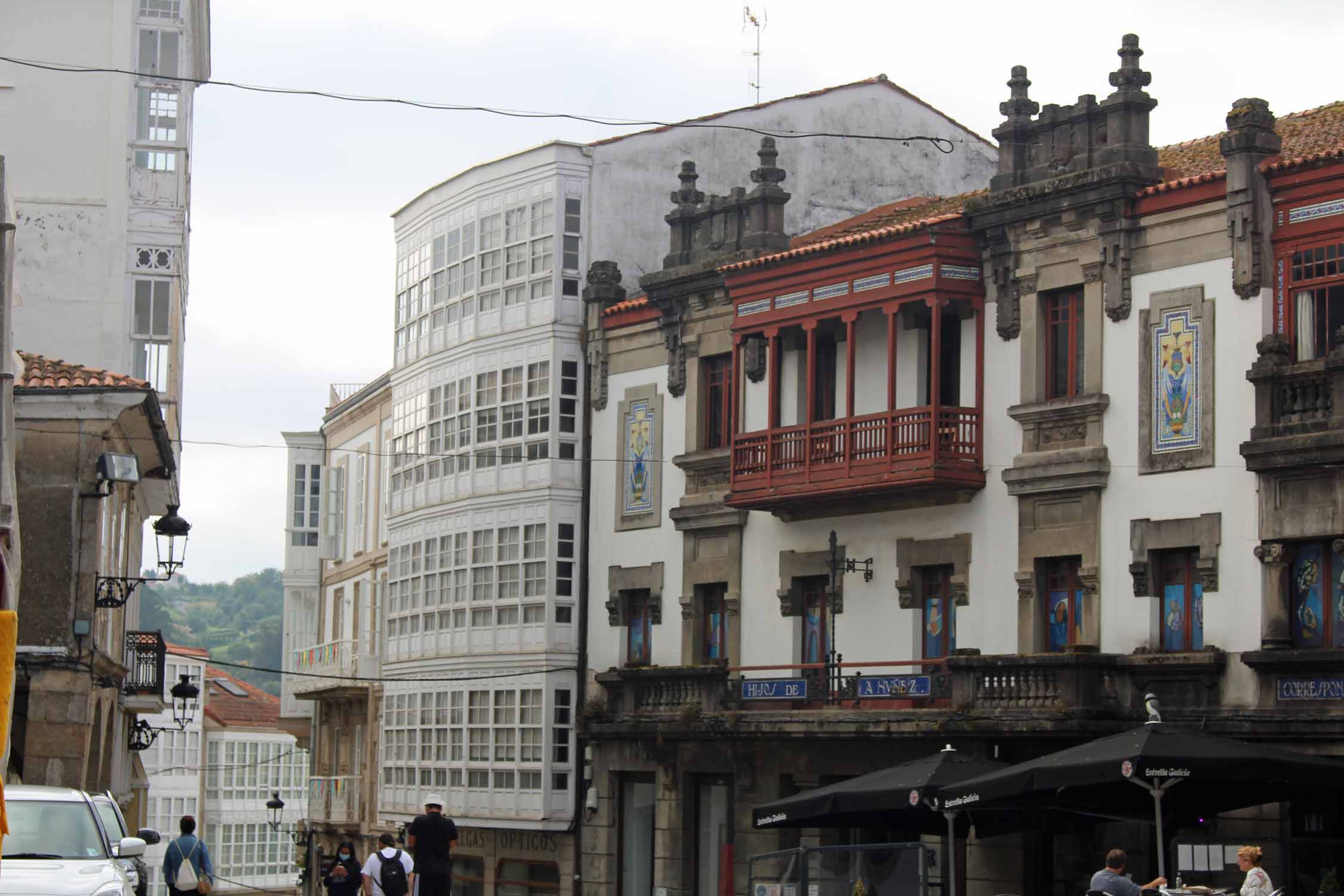 Betanzos, place de la Constitution, balcon