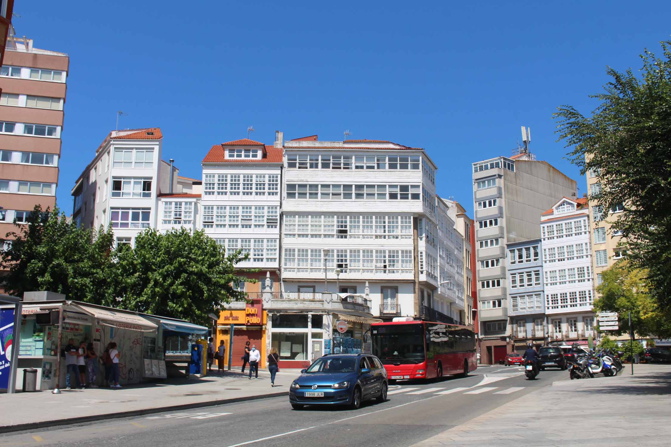 La Corogne, rue San Roque, bâtiments typiques