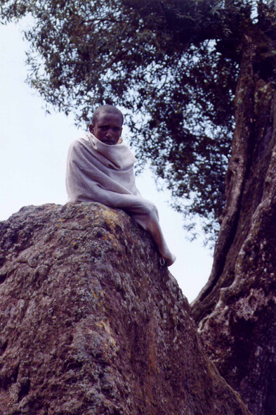 Lalibela, églises, fidèle