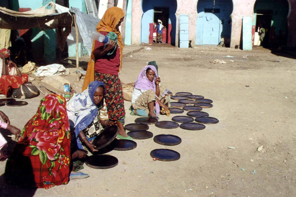 Harar, éthiopiennes, galette