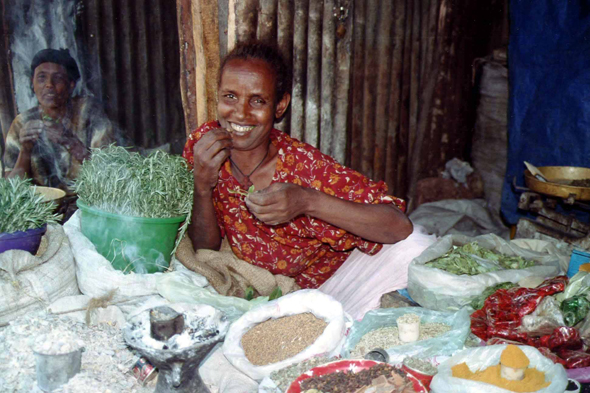 Ethiopienne, marché, Harar