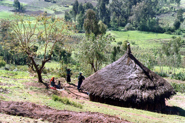 Ethiopie, Monts Ahmar, village