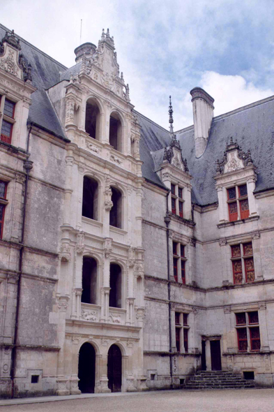 L'escalier du château d'Azay-le-Rideau