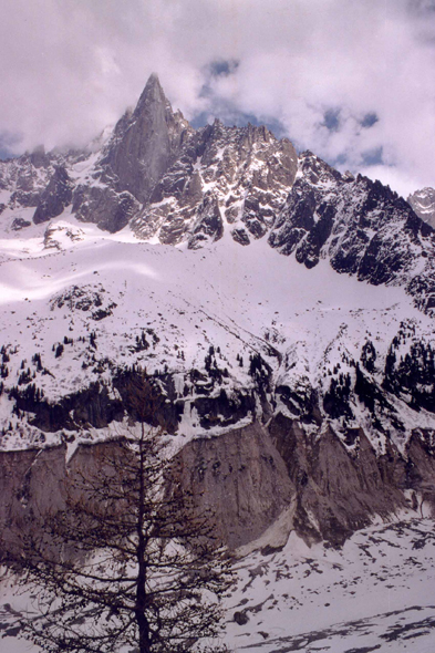 L'Aiguille Verte, paysage des Alpes