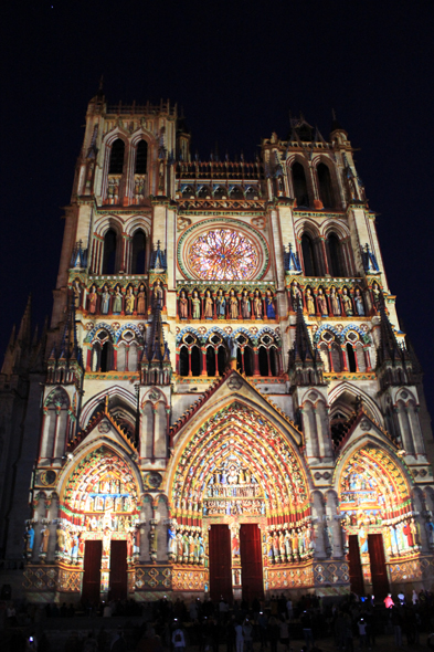 Amiens, cathédrale, nuit