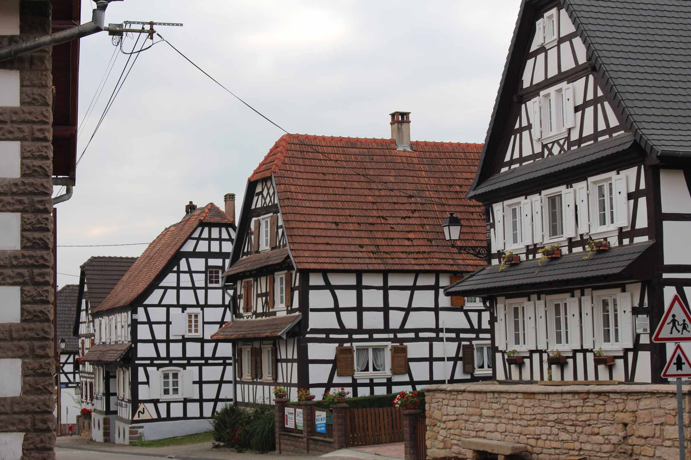 Maisons alsaciennes, village d'Hoffen