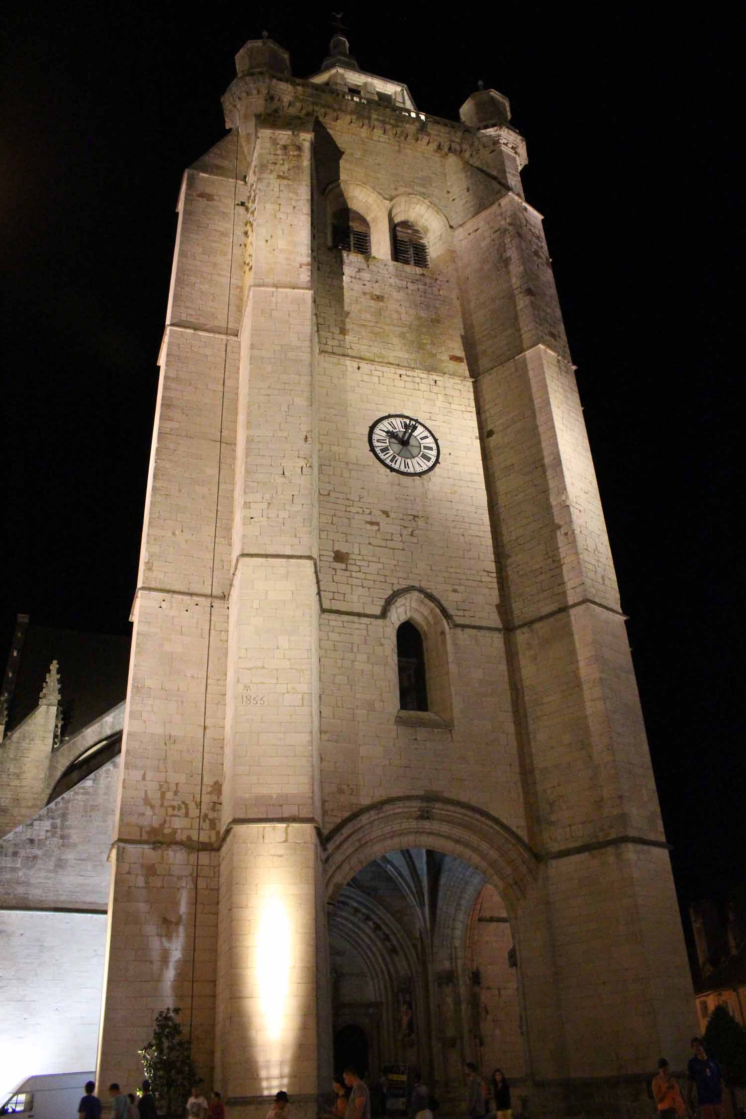 Dole, collégiale Notre-Dame, nuit