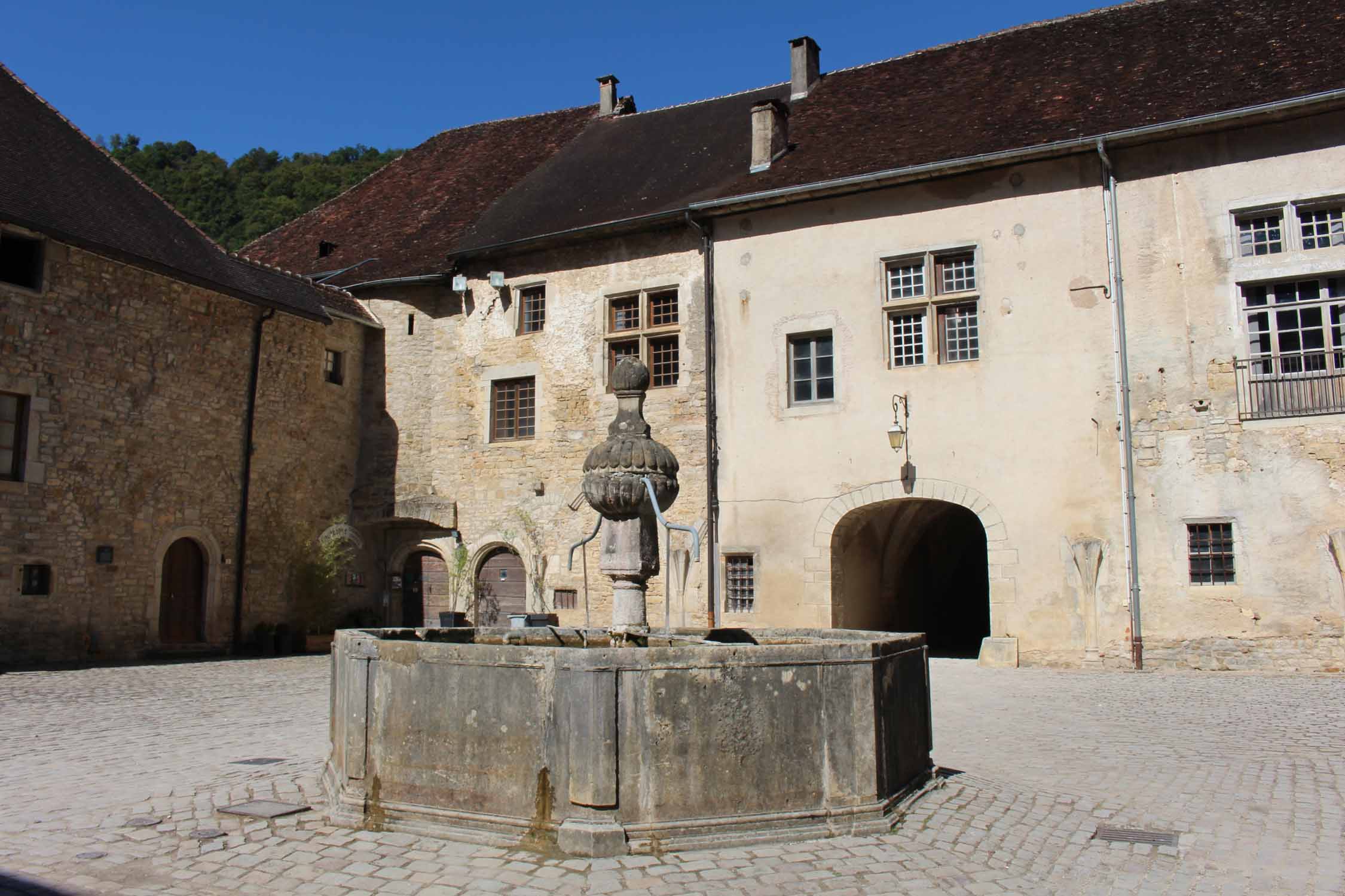 Baume-les-Messieurs, abbaye Saint-Pierre, cloître