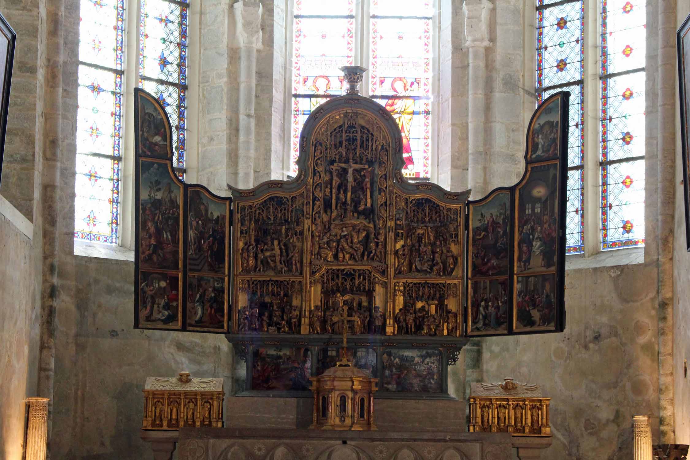 Baume-les-Messieurs, abbaye Saint-Pierre, retable de Baume