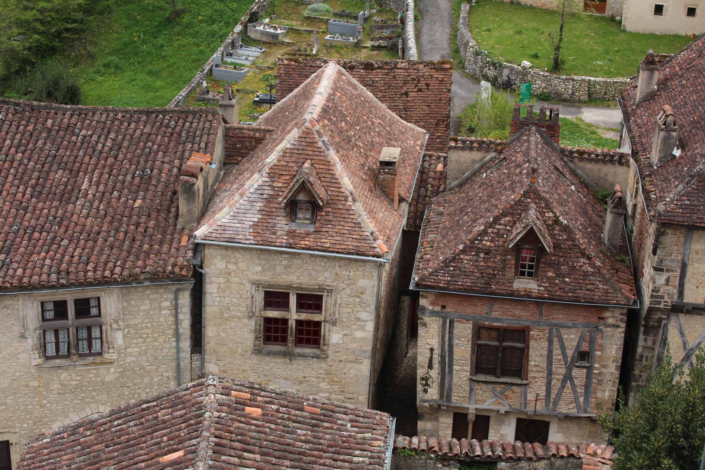 Saint-Cirq-Lapopie, toitures