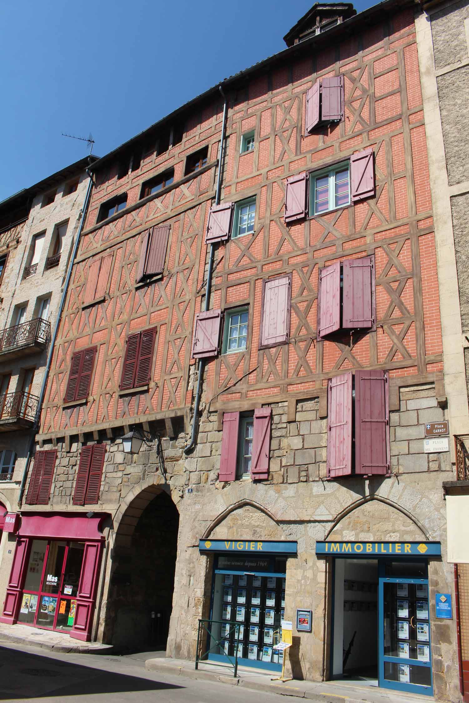 Figeac, façade colorée