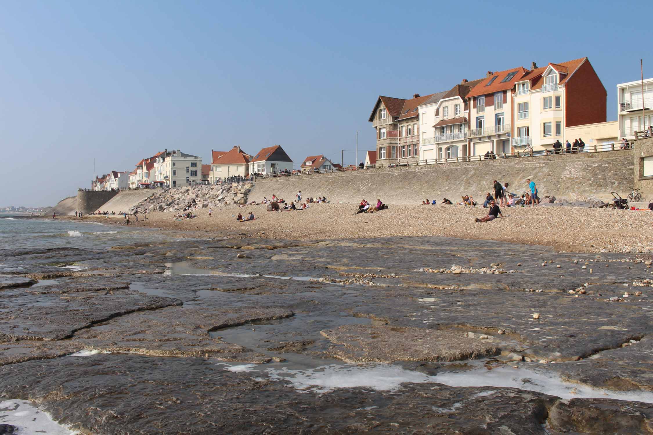 Ambleteuse, plage, maisons