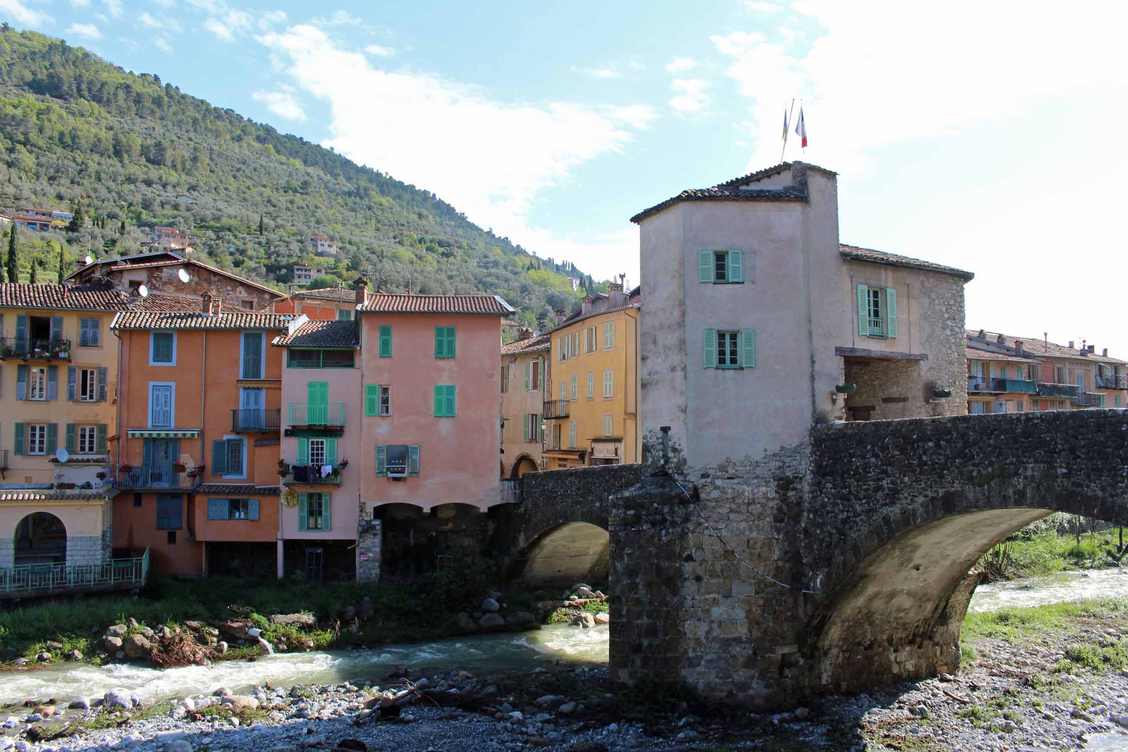 Sospel, Pont Vieux, rivière Bévéra