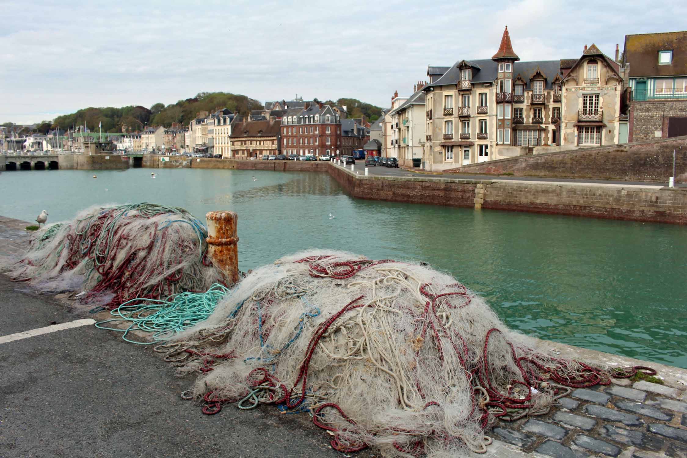 Saint-Valéry-en-Caux, port, filets de pêche