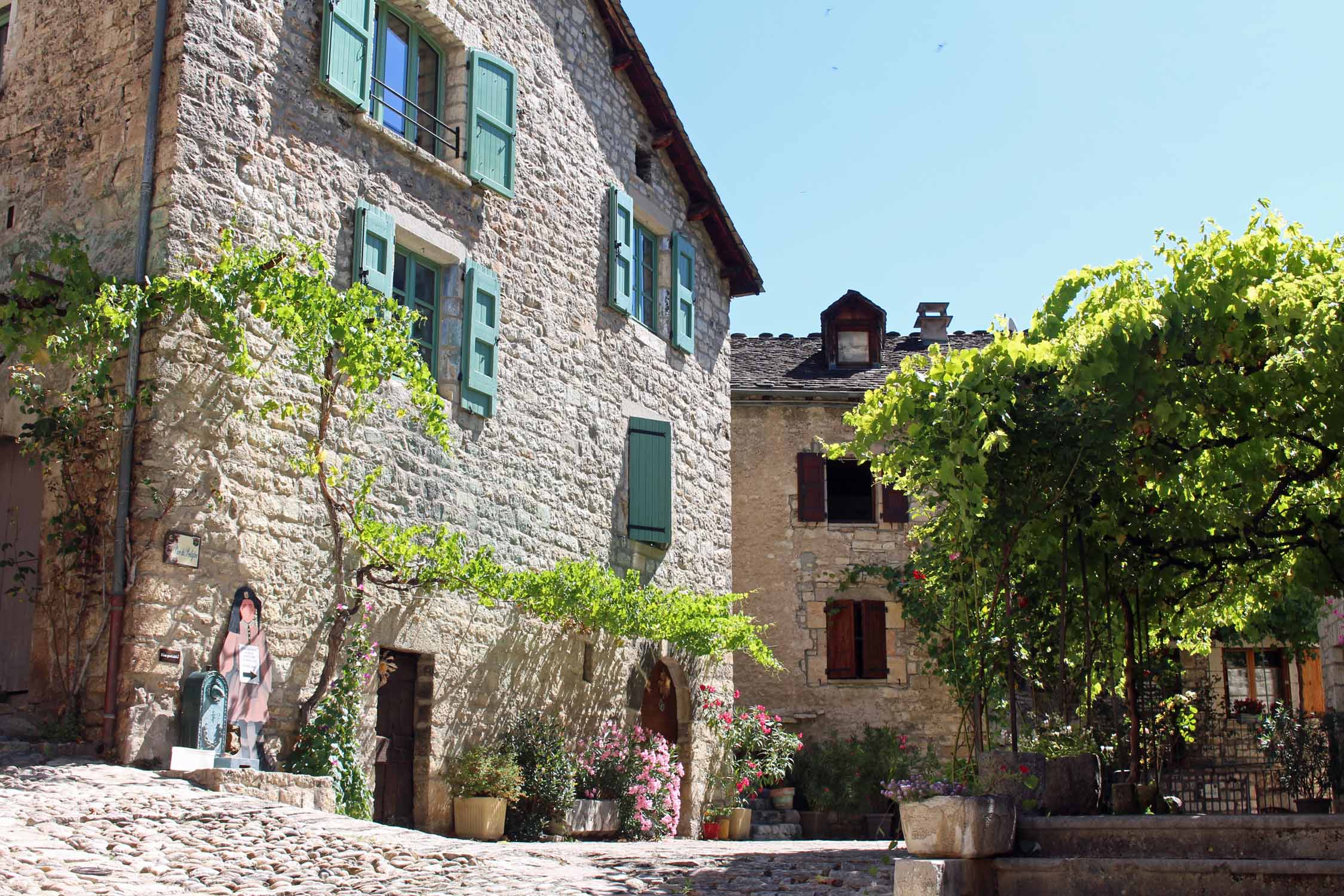 Gorges du Tarn, Sainte-Enimie, maisons typiques