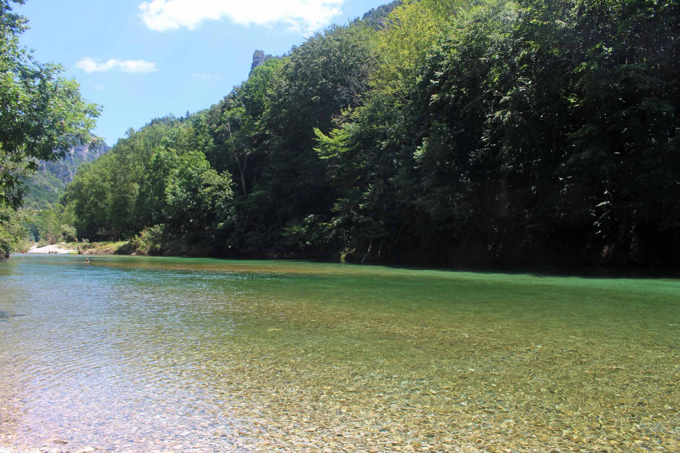 Gorges du Tarn, eau transparente