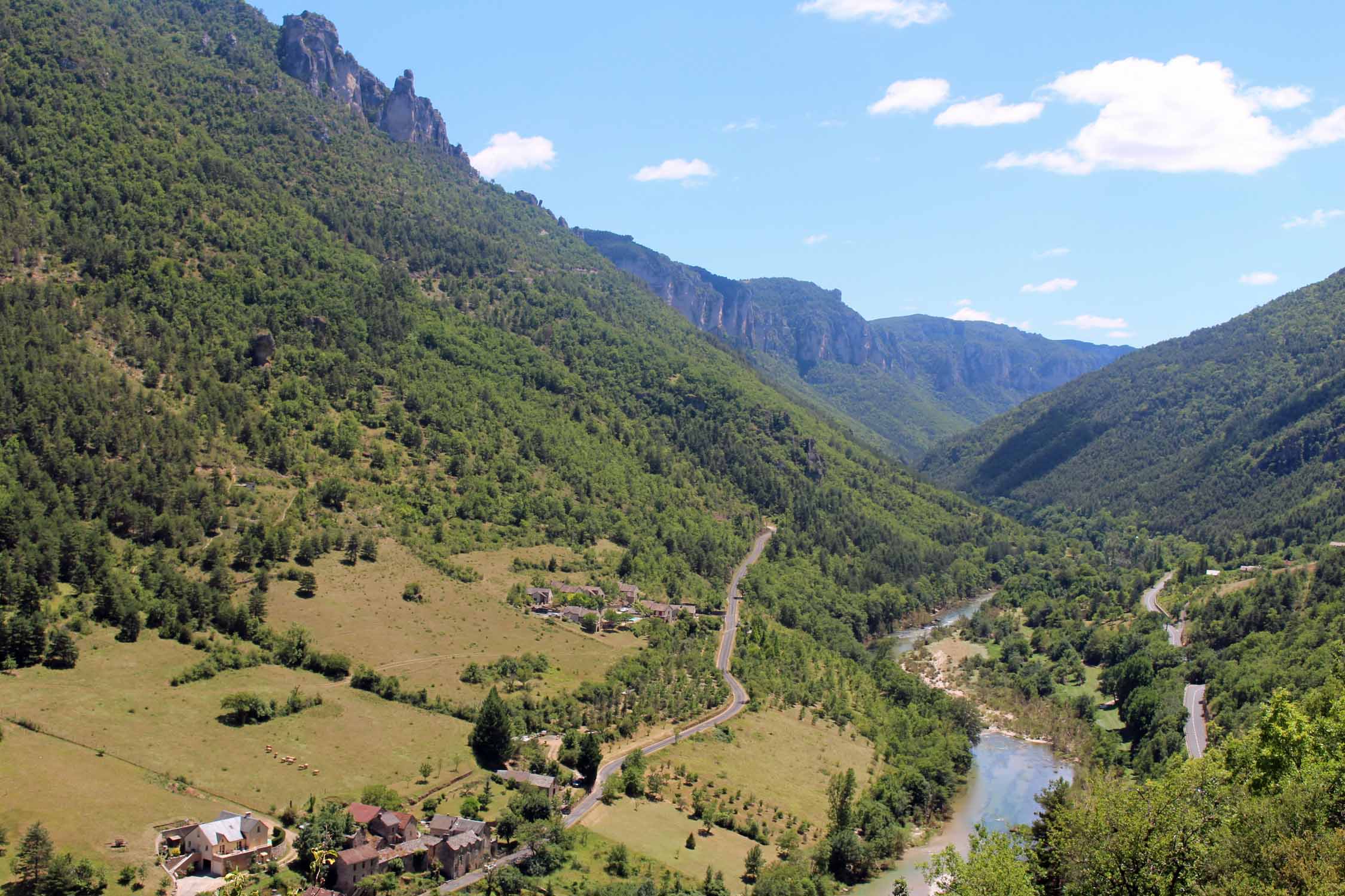 Gorges du Tarn, Les Vignes, paysage