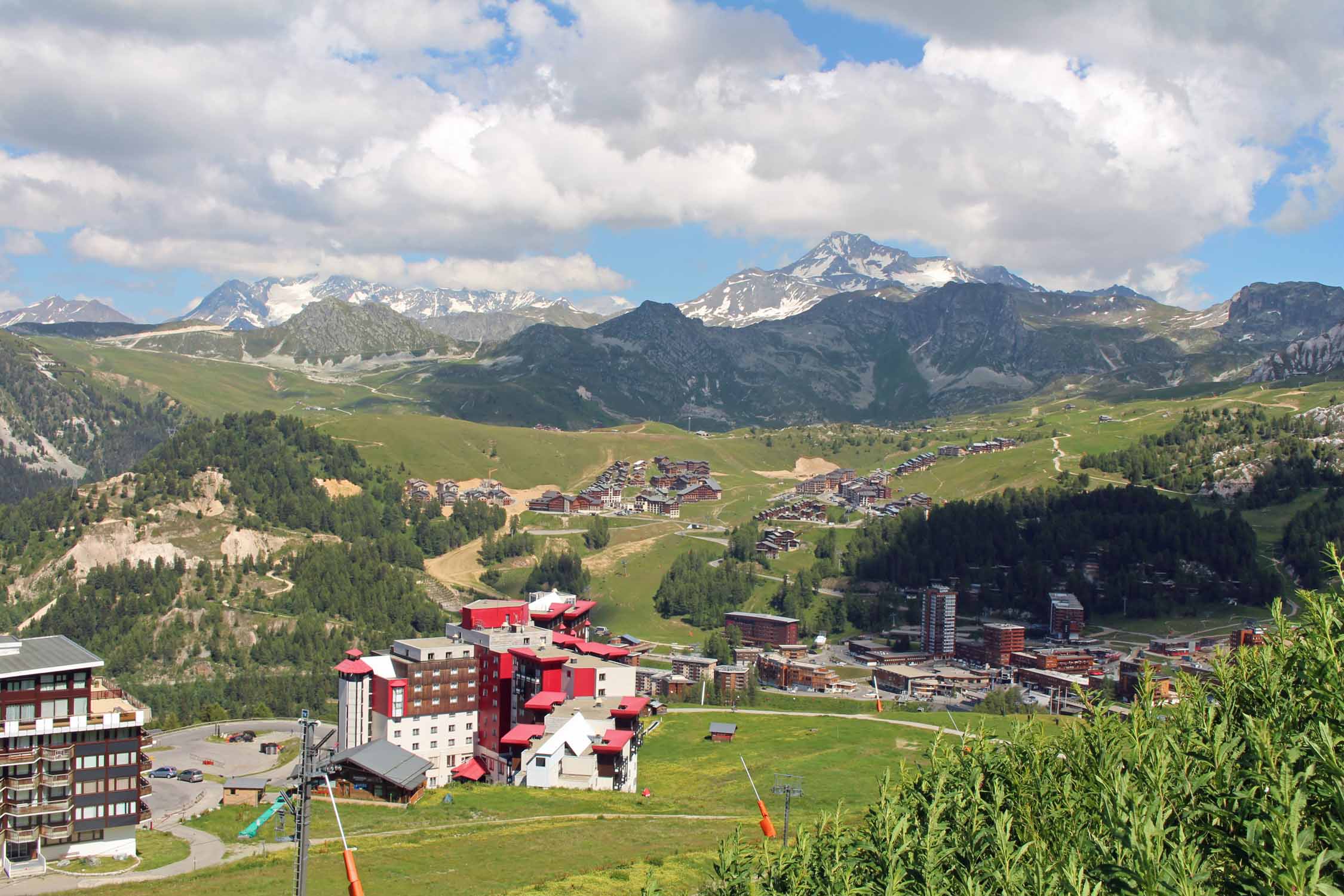 Paysage, station de ski, La Plagne