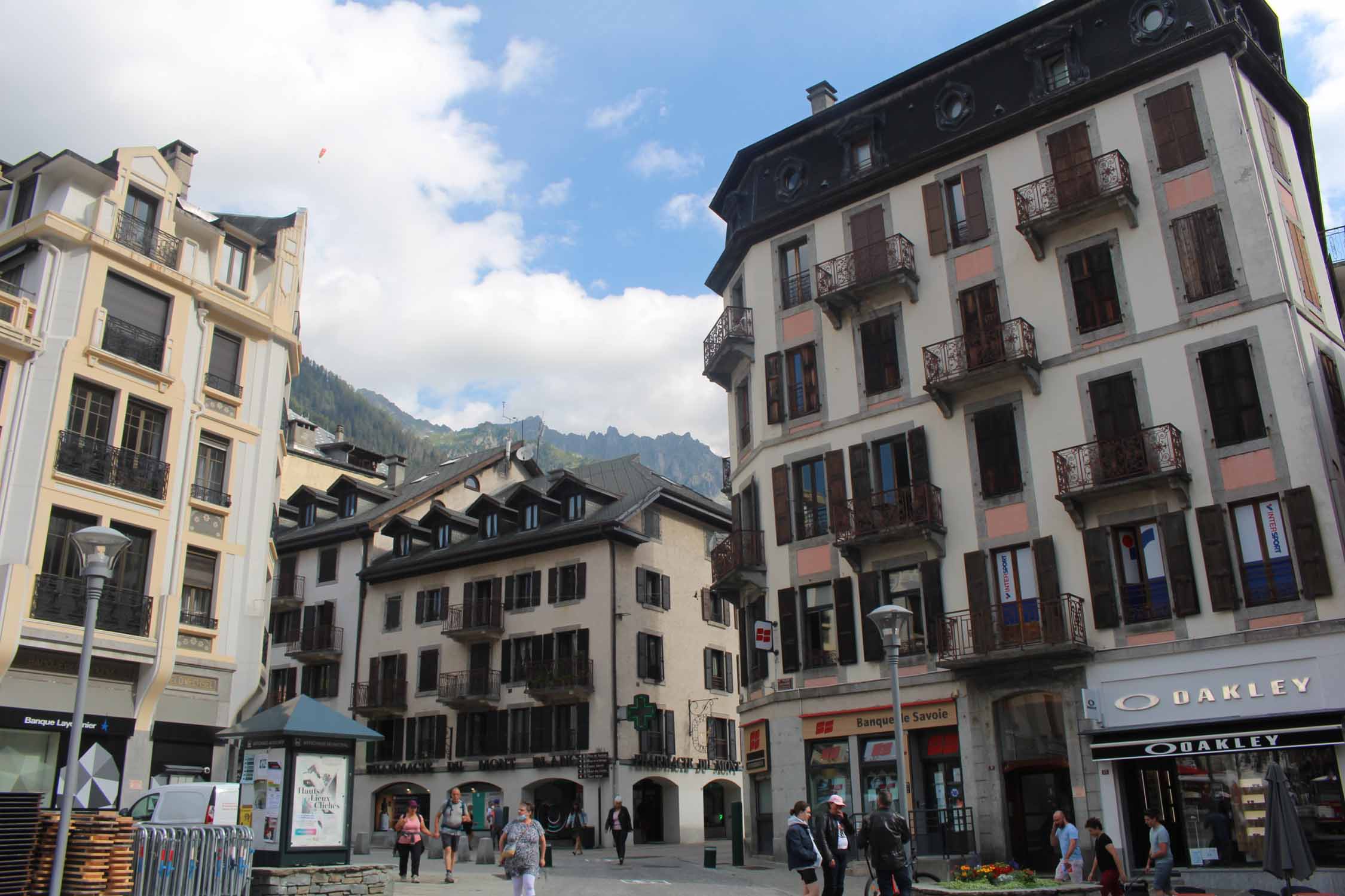 Chamonix, bâtiments, centre ville