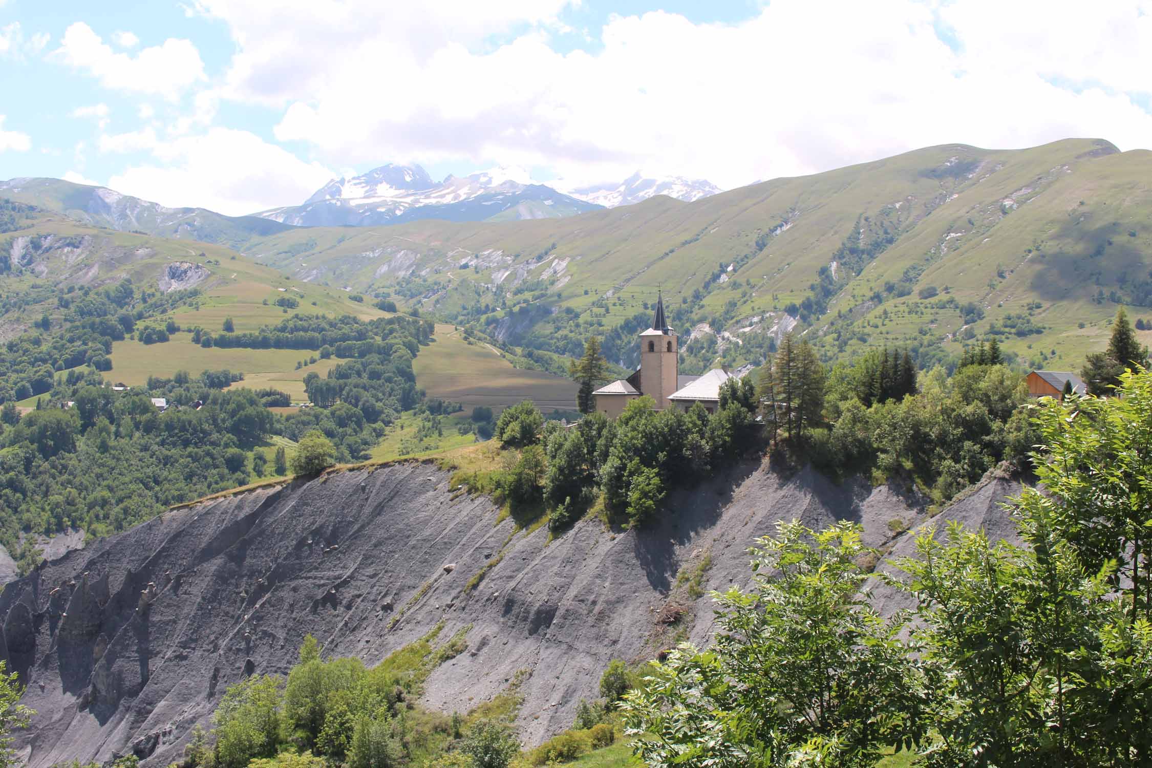 Saint-Jean-d'Arves, église, paysage