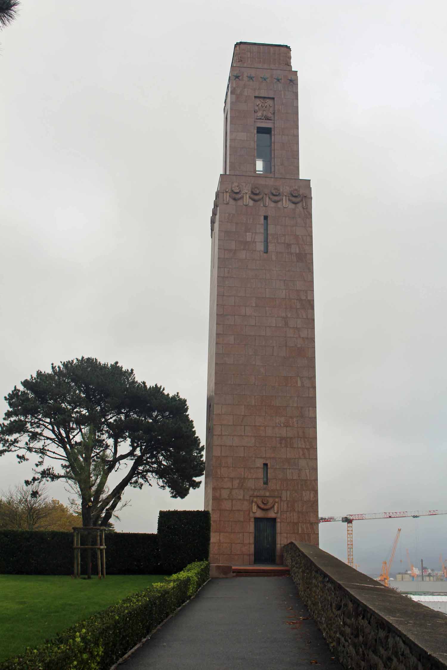 Brest, tour Rose, monument américain
