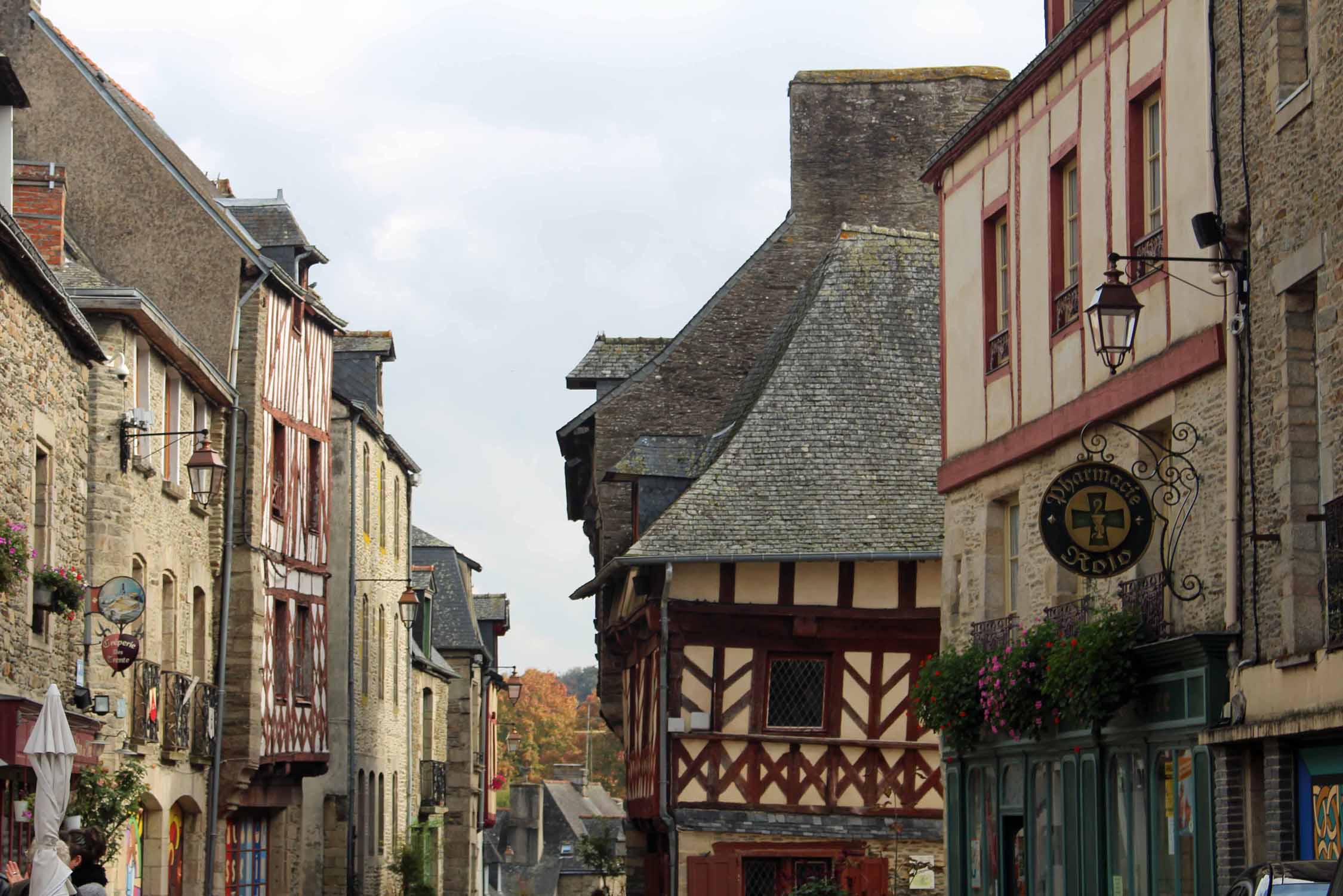 Josselin, maisons typiques, rue Beaumanoir