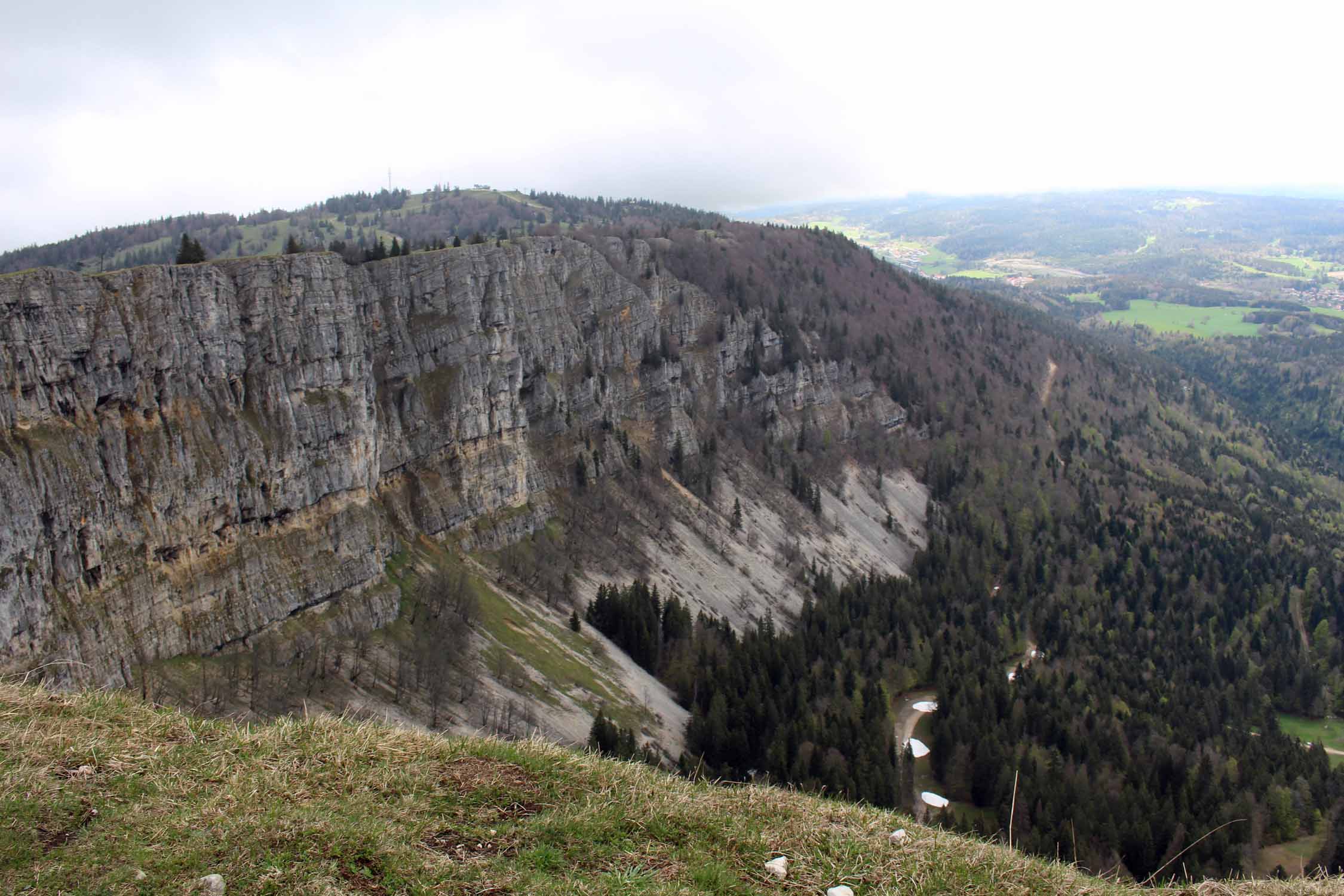 Jura, Mont d'Or paysage, falaise
