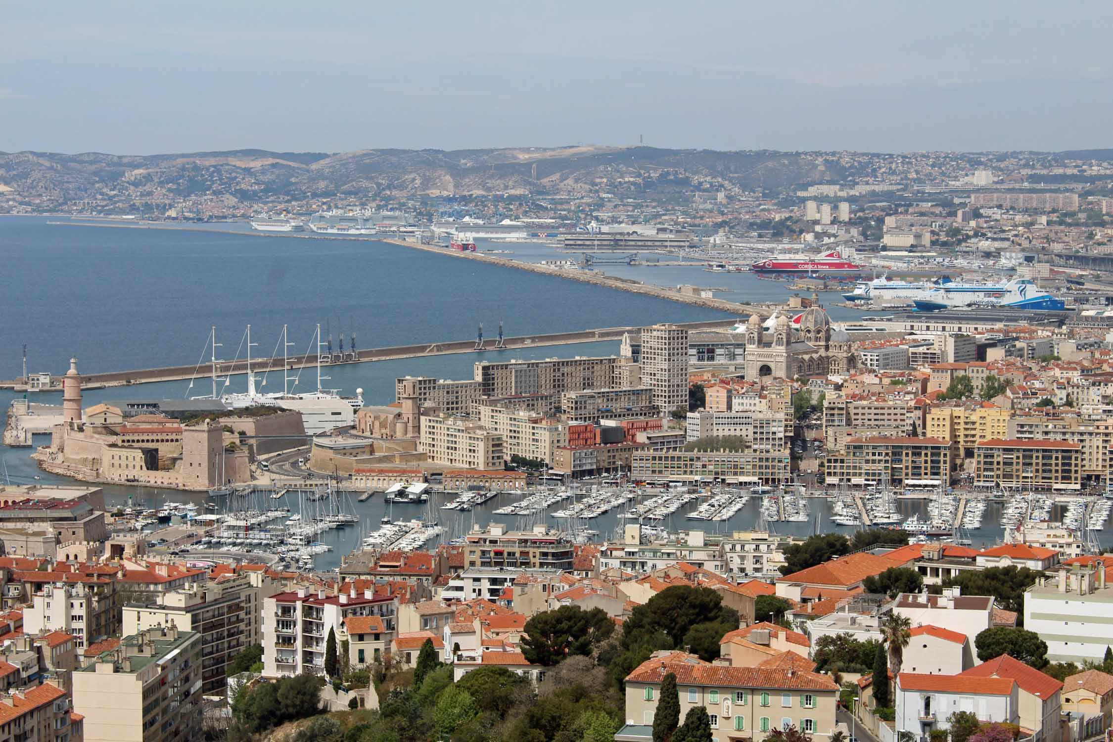 Marseille, paysage, le port